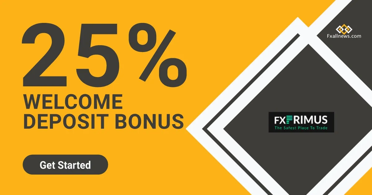 Get FXPrimus 25% Welcome Bonus