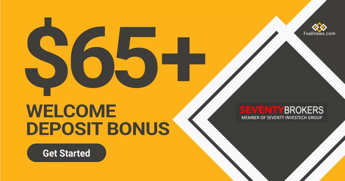 SeventyBrokers $65+ Welcome Forex No Deposit Bonus