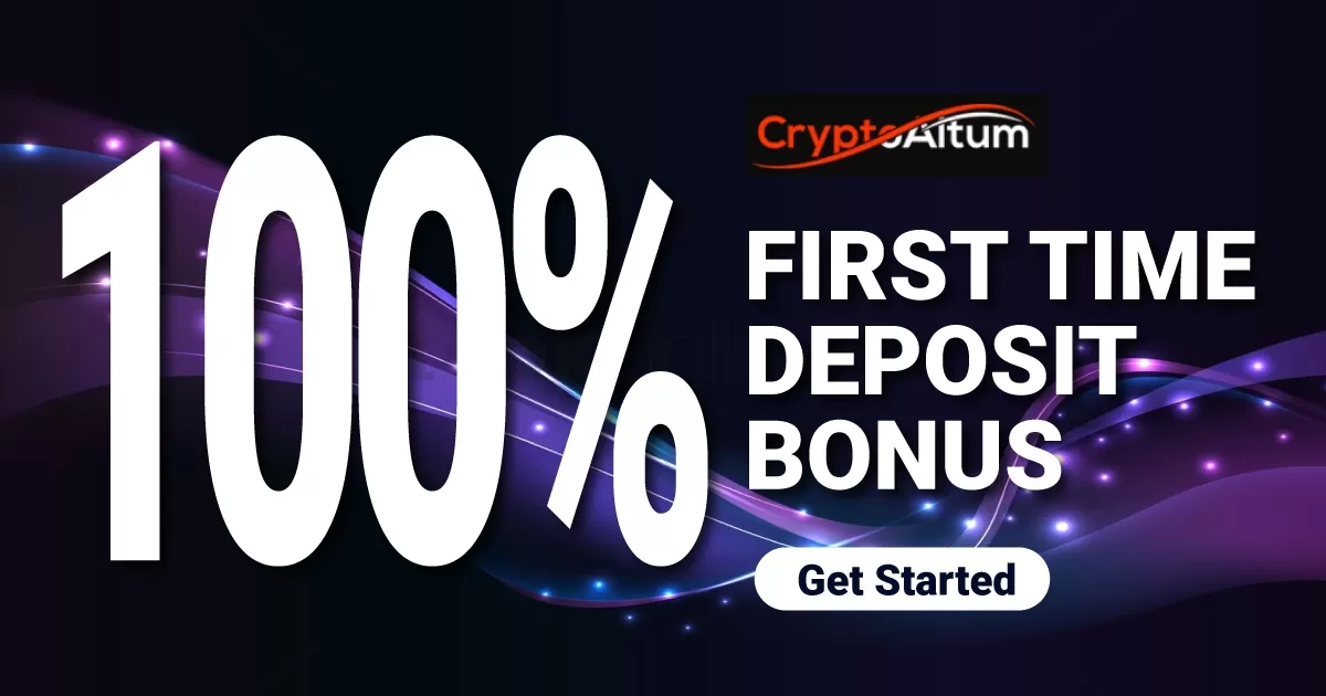 CryptoAltum 100% Forex First Time Deposit Bonus