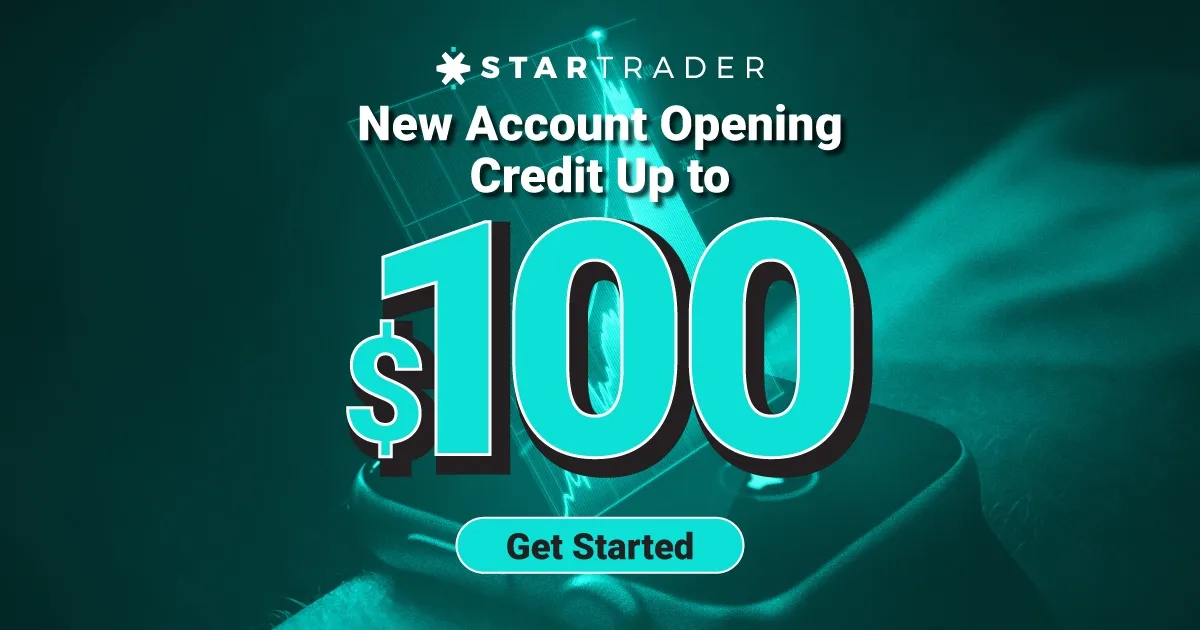  Startrader Forex $100 Account Opening Credit Bonus