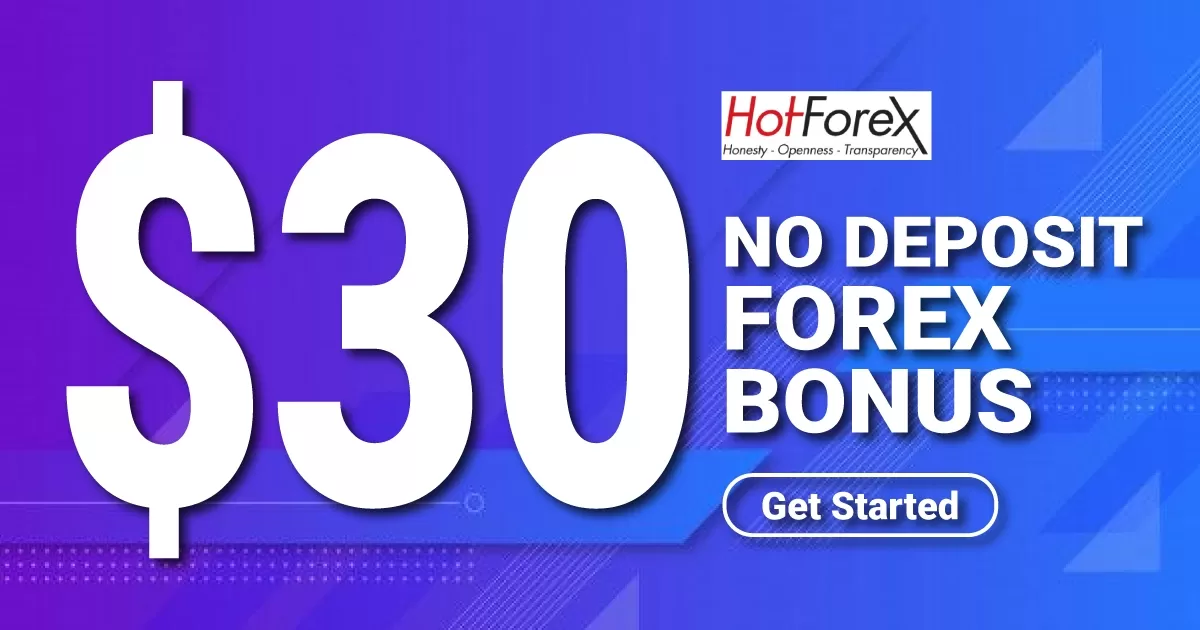 $30 No Deposit Forex Bonus from HotForex