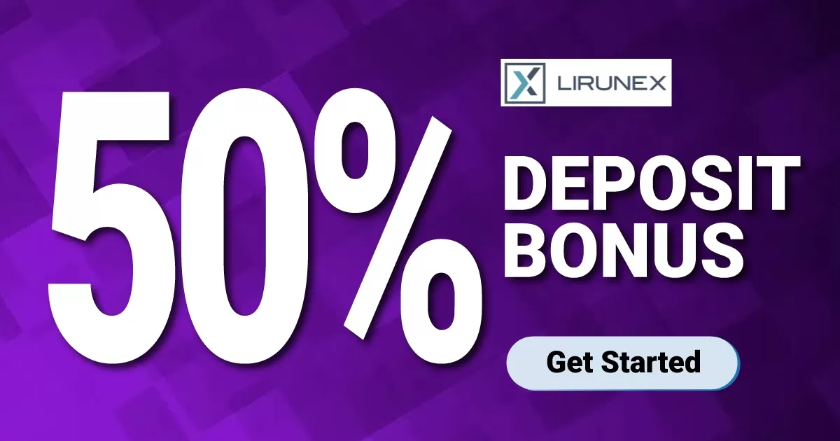 Get 50% Deposit Bonus Lirunex